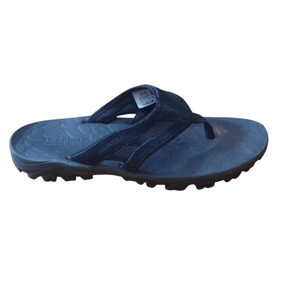 Merrell Mens Black Moab Drift Flip Flop Air Cushioned Sandals Size 10 - Picture 2 of 10